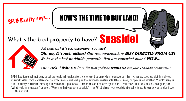 SFDB Realty advertisement promoting Seaside properties
